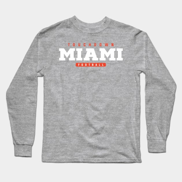 Miami Football Team Long Sleeve T-Shirt by igzine
